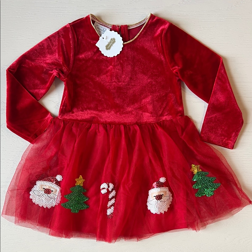 🎄 Mudpie Christmas Tutu Dress 12-18 months 2T 3T 4T 5T